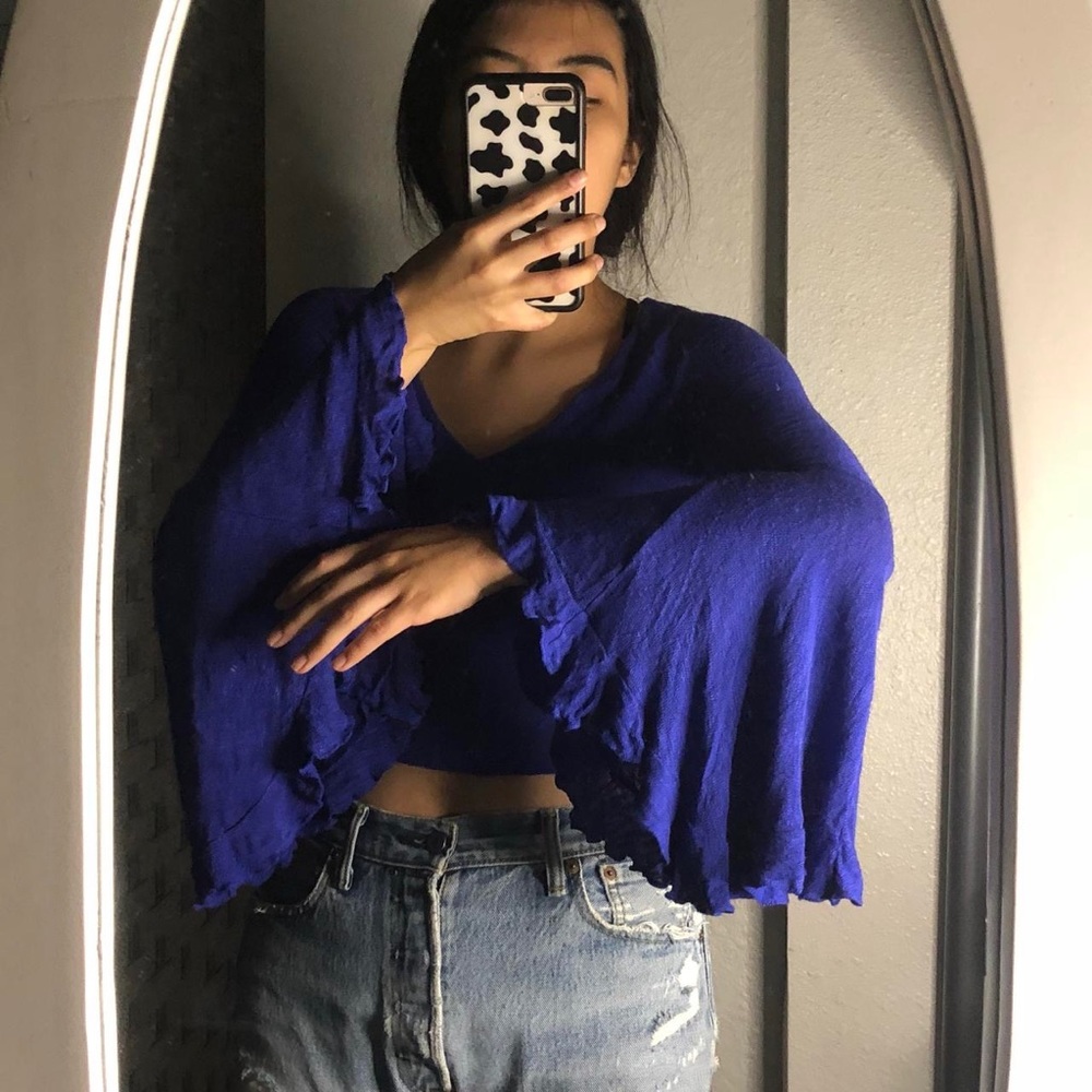 Boho bell sleeve blouse